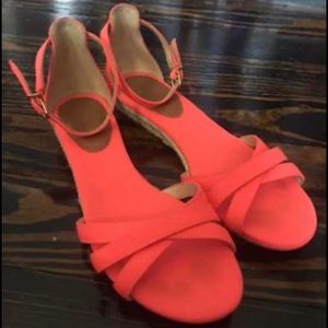 J. Crew strappy wedge sandals